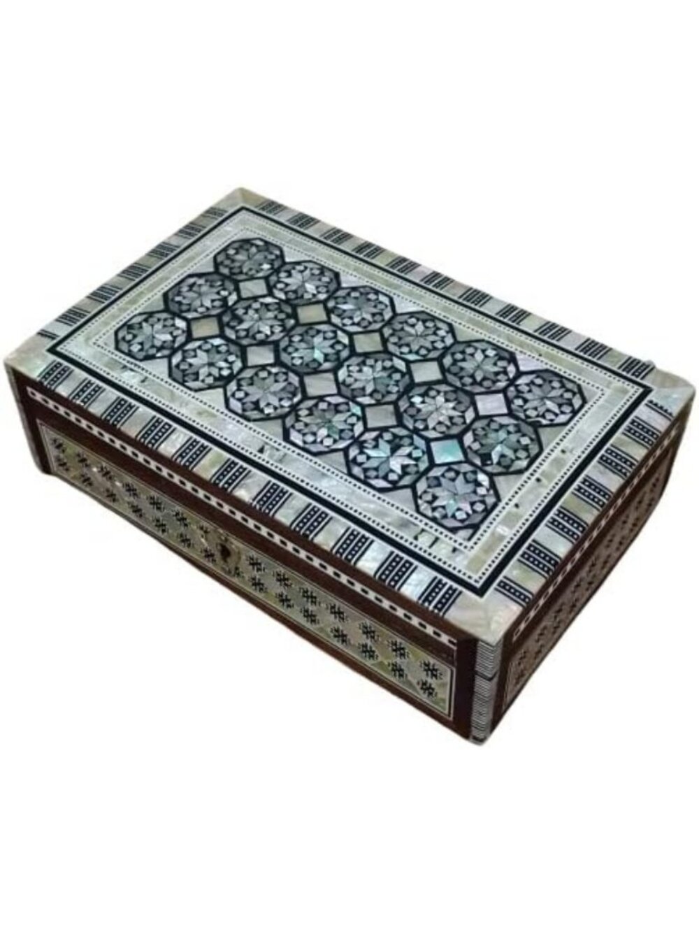 Handmade Mother of Pearl Inlay Jewelry Box – Decorative Wooden Trinket Organizer